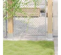 vidaXL Bases de poteau carrées 4 pcs argent 121x121 mm acier galvanisé, base de clôture en béton, base de poteau de clôture, support de poteau en métal