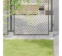 vidaXL Bases de poteau carrées 4 pcs argent 51x51 mm acier galvanisé, base de clôture en béton, base de poteau de clôture 42000002 Or