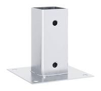 vidaXL Bases de poteau 42000004 carrées 4 pièces 61x61 mm acier galvanisé base béton argent