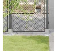 vidaXL Bases de poteau 42000004 carrées 4 pièces 61x61 mm acier galvanisé base béton argent