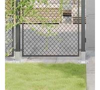 vidaXL Bases de poteau carrées 4 pcs argent 71x71 mm acier galvanisé, base de clôture en béton, base de poteau de clôture, support de poteau en métal