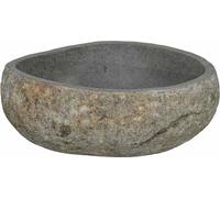 vidaXL Basin Gris clair (38-45) x (30-35) x 15 cm Pierre de rivière