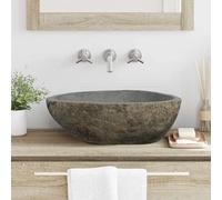 vidaXL Bassin Gris clair (46-52) x (35-40) x 15 cm Pierre de Rivière