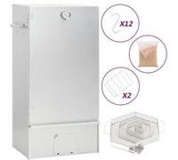 vidaXL BBQ-rookoven met koude rookgenerator gegalvaniseerd staal3200757 Argent G