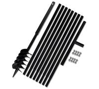 vidaXL Bêche et tarière manuelle 120 mm Avec Rallonge mèche tarière 9 m