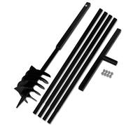 vidaXL Bêche et Tarière Manuelle 180 mm avec Rallonge 5 m Acier Jardin Sol