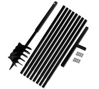 vidaXL Bêche et Tarière Manuelle 180 mm avec Rallonge 9 m Acier Sol Jardin