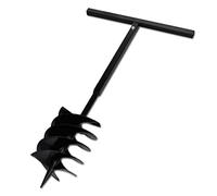 vidaXL Bêche et Tarière Manuelle 200 mm Double Spirale Acier Noir Outil Jardin