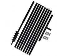 vidaXL Bêche et tarière manuelle 80 mm Avec Rallonge mèche tarière 9 m