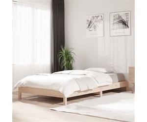vidaXL Bed stapelbaar 100x200 cm massief grenenhout820387 Marron G