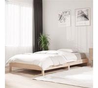 vidaXL Bed stapelbaar 75x190 cm massief grenenhout820407 Marron G