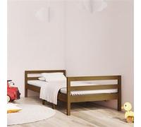 Bedframe 75x190 cm massief grenenhout honingbruin821642