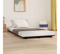 vidaXL Bedframe 75x190 cm massief grenenhout zwart824597 Noir G