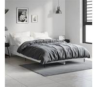 vidaXL Bedframe bewerkt hout betongrijs 120x190 cm832297 Gris G