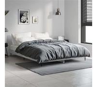 vidaXL Cadre de lit gris béton 140x190 cm bois d'ingénierie