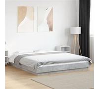 vidaXL Bedframe bewerkt hout betongrijs 160x200 cm3281178 Gris G