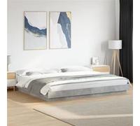 vidaXL Bedframe bewerkt hout betongrijs 200x200 cm3281164 Gris G