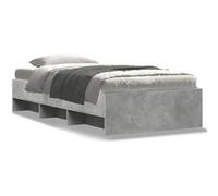 vidaXL Bedframe bewerkt hout betongrijs 75x190 cm3295712 Gris G