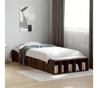 vidaXL Bedframe bewerkt hout bruin eikenkleur 100x200 cm3280607 Marron G