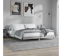 vidaXL Bedframe bewerkt hout grijs sonoma eikenkleurig 120x200 cm832155 Gris G