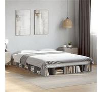 vidaXL Cadre de lit Sonoma gris 150x200 cm Bois d'ingénierie Sans matelas