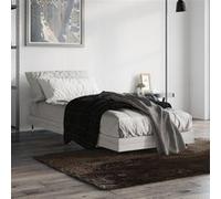 Vidaxl Cadre De Lit Sonoma Gris 75x190 Cm Bois D'ingénierie Marron