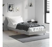 vidaXL Bedframe bewerkt hout grijs sonoma eikenkleurig 75x190 cm832315 Gris G