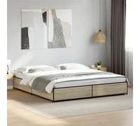 Vidaxl Cadre De Lit Sans Matelas Chêne Sonoma 180x200 Cm Multicolore