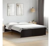 vidaXL Cadre de lit sans matelas noir 160x200 cm