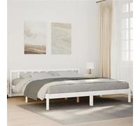 Vidaxl Cadre De Lit Extra Long Sans Matelas 180x220 Cm Bois Massif Pin Marron