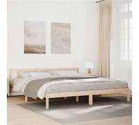 Vidaxl Cadre De Lit Extra Long Sans Matelas 180x210 Cm Bois Massif Pin Marron