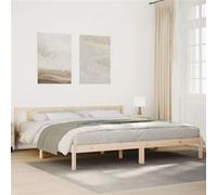 Vidaxl Cadre De Lit Extra Long Sans Matelas 180x220 Cm Bois Massif Pin Marron
