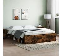 Vidaxl Cadre De Lit Sans Matelas Chêne Fumé 150x200 Cm