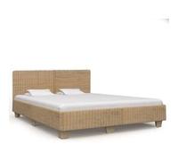 vidaXL Bedframe handgeweven echt rattan 180x200 cm283090 Marron G