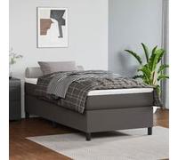 vidaXL Bedframe kunstleer grijs 100x200 cm3121033 Gris G