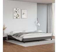 vidaXL Bedframe kunstleer grijs 200x200 cm346926 Gris G