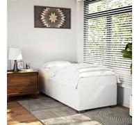 vidaXL Bedframe kunstleer wit 100x200 cm3284545 Blanc G