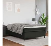 Vidaxl Sommier À Ressorts De Lit Noir 120x200 Cm Similicuir Noir