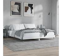 vidaXL Cadre de lit Sonoma sans matelas double gris 135x190 cm