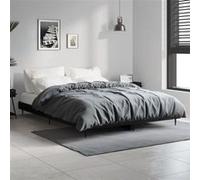 vidaXL Cadre de lit noir 140x190 cm bois d'ingénierie