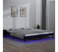 vidaXL Cadre de lit 820630 – LED, sommier à lattes, 200x200 cm – Lit double adulte