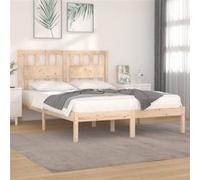 vidaXL Bedframe massief grenenhout 120x190 cm3103903 Marron G