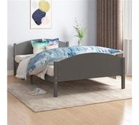 vidaXL Bedframe massief grenenhout donkergrijs 120x200 cm322048 Gris G