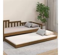 vidaXL Bedframe massief grenenhout honingbruin 100x200 cm823492 Marron G