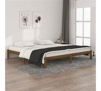 vidaXL Bedframe massief grenenhout honingbruin 200x200 cm810388 Marron G