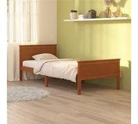 Vidaxl Cadre De Lit Marron Miel Bois De Pin Massif 90x200 Cm Marron