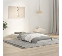 Bedframe massief grenenhout wit 75x190 cm823485