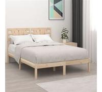vidaXL Bedframe massief hout 135x190 cm3104193 Marron G