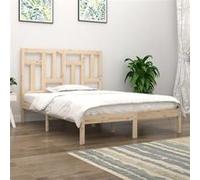 vidaXL Bedframe massief hout 135x190 cm3104518 Marron G