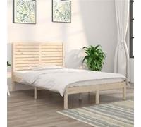 Cadre de Lit Adulte Meuble Sommier à Lattes Chambre Intérieur Bois Massif vidaXL